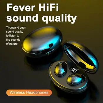 

Wireless Earphones Eardots Mini TWS-T5 Digital Display Earphones Charging Stereo Earphone Case V5.0 With Bluetooth Wireless N8B6