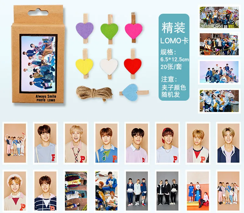 

[MYKPOP]Stray Kids LOMO Card 20pcs/Set with Clips KPOP Fans Collection SA19041704