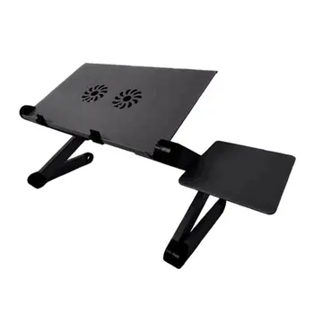 

Laptop Computer Notebook Stand Foldable Table Desk Tray Cooling Fan for Bed Lap PC Mouse Holder