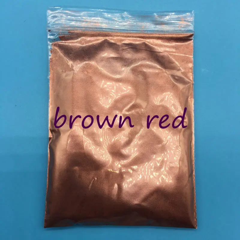 10 г мыло краска для ногтей блестки украшения яркий слюдяной порошковый пигмент перламутровый порошок пыль жемчужный порошок - Цвет: brown red
