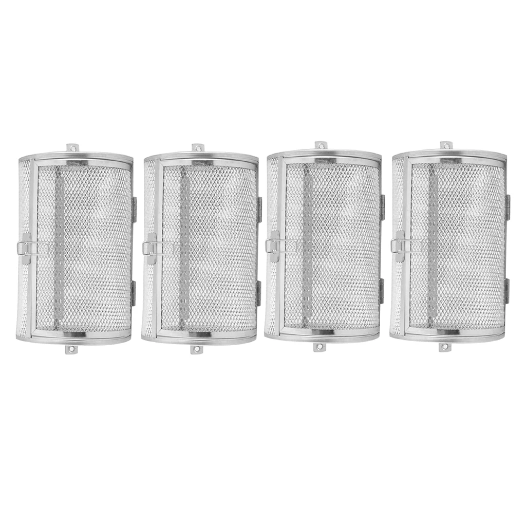 4x Stainless Steel Oven Basket Coffee Beans Baking Rotisserie Grill Cage