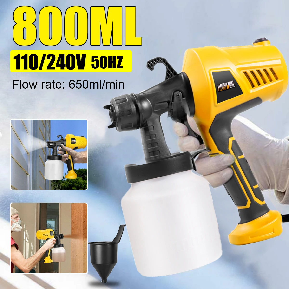28000rpm Spray Gun 500W 220V 110V High Power Home Electric Paint