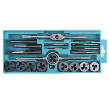

Tap & Die Set with Small Tap Twisted Hand Tools 1/16-1/2 Inch NC Screw Thread Plugs Taps Hand Screw Taps 1 Set