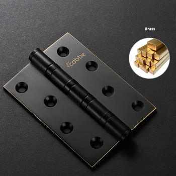 

1PC Black Hinges 4 Inch Silent Buffer Door Hinge Digging Flat Hinged Wooden Door Loose-leaf