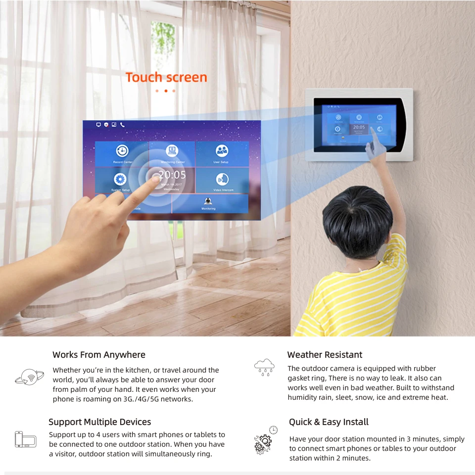Рисунок 4 - Jeatone 7-дюймовый монитор PoE для серии 87 SIP IP