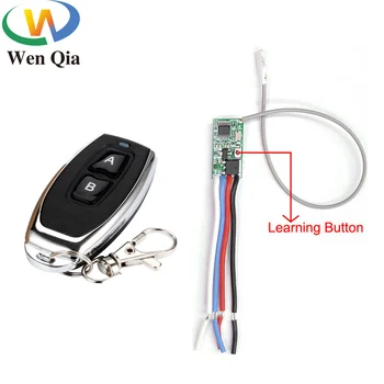 

433mhz DC 3.6V 6V 12V 24V 1CH Relay Wireless RF Remote Control Switch Mini Module With 2buttons Transmitter For LED LampLightDIY