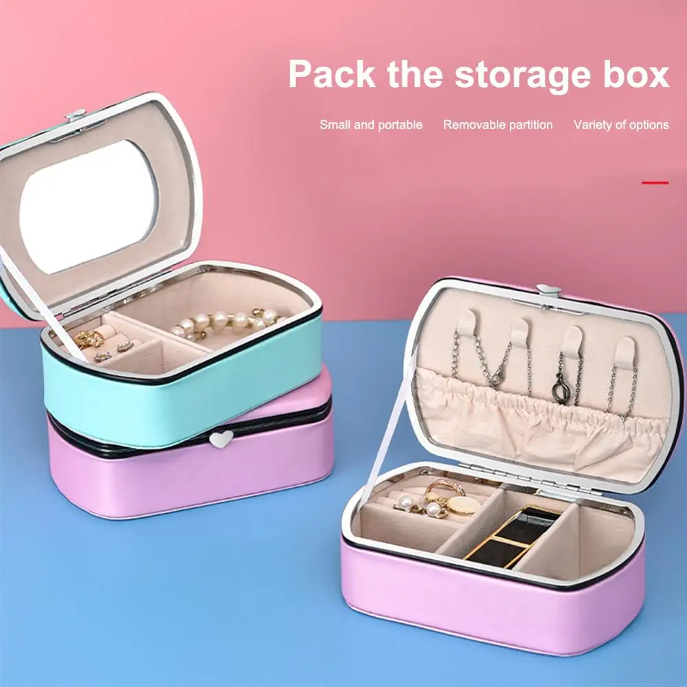 

Jewelry Box Buckle Jewelry Casket Necklace Storage Exquisite Portable Makeup Storage Necklaces Beauty Travel Box