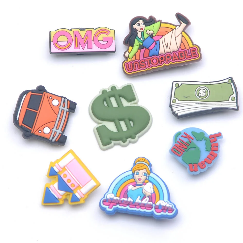 26 alloy letter shoe charms clog accessories diamond shoe decoration for Kids croc charms Jibbitz gift for Croc shoes