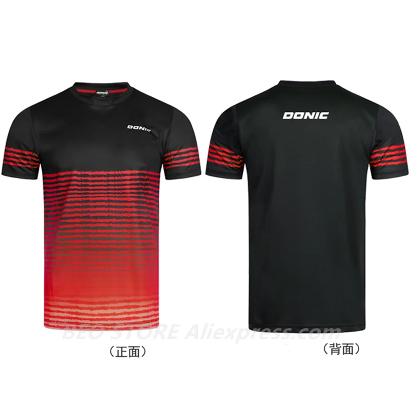DONIC Table Tennis Jerseys Training T-Shorts Dragon Absorb Sweat Comfort Top Quality Ping Pong Shirt Cloth Sportswear