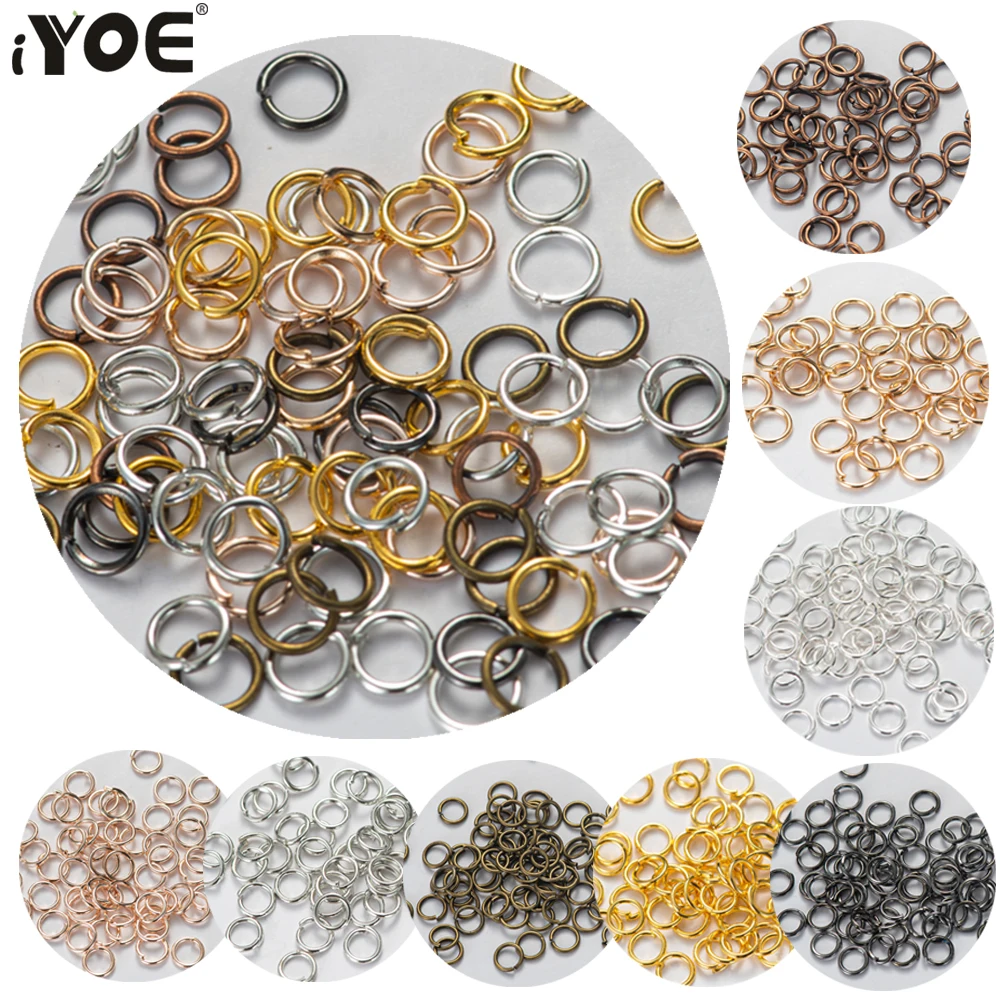 Silver/Gold Plated Open Jump Rings Connector Jewelry Findings 4/5/6/7/8/9/10mm 