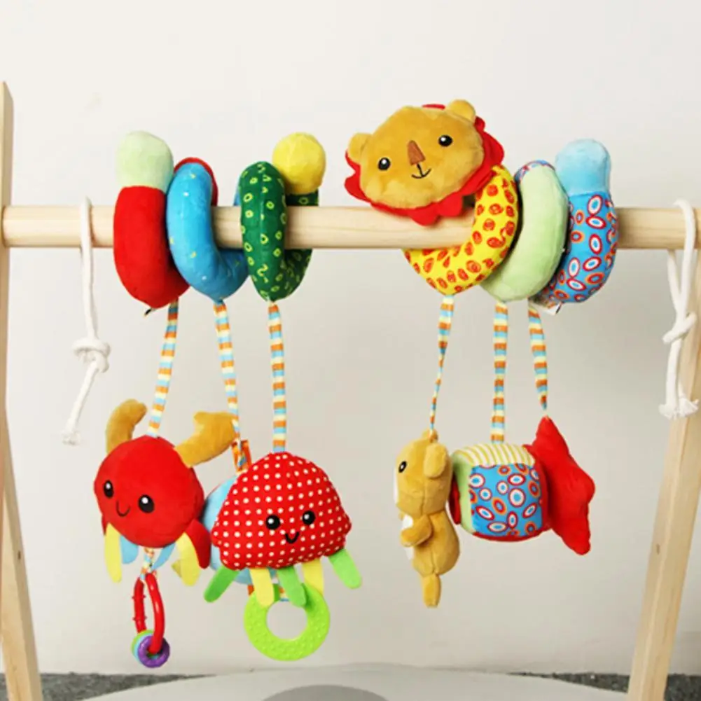 Hot Baby Bed Hanging Doll Infant Animal Rattles Toys Infant Stroller Cot Crib 