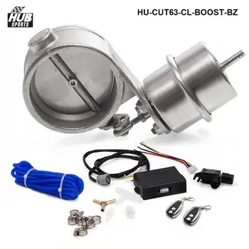 

Exhaust Control Valve Cutout 2.5" 63mm Pipe Closed With Boost Actuator with Wireless Remote Controller Set HU-CUT63-CL-BOOST-BZ