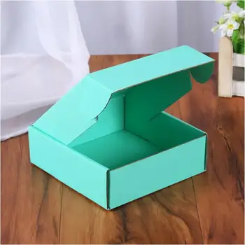 

50pcs High Quality Corrugated Paper Box Colored Gift Packaging Folding Box Clothing Jewelry Packing Cardboard Boxes 15*15*5cm