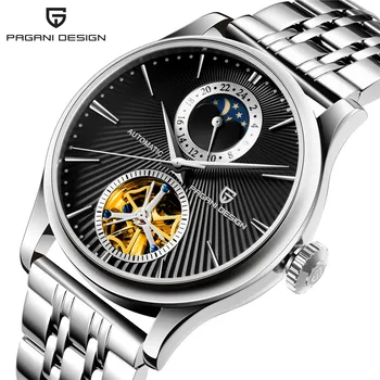 

Tourbillon Automatic Watches PAGANI DESIGN Luxury Brand Men Fashion Moon Phase Business Automatic 100M Waterproof Watch Clock