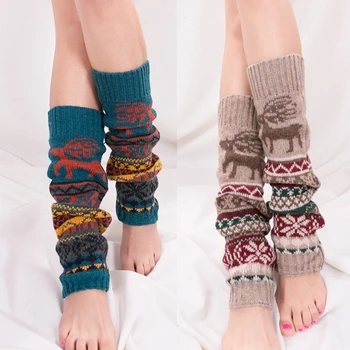

ladies knitted warm winter socks thigh protection leg warmers womens boot socks
