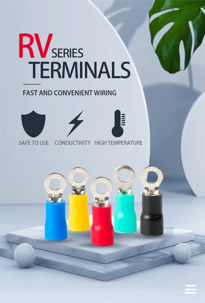 100Pcs SV series Fork Insulated Electrical Wire Crimp Terminals A.W.G   14-12 spade terminals Crimp Wire Connectors