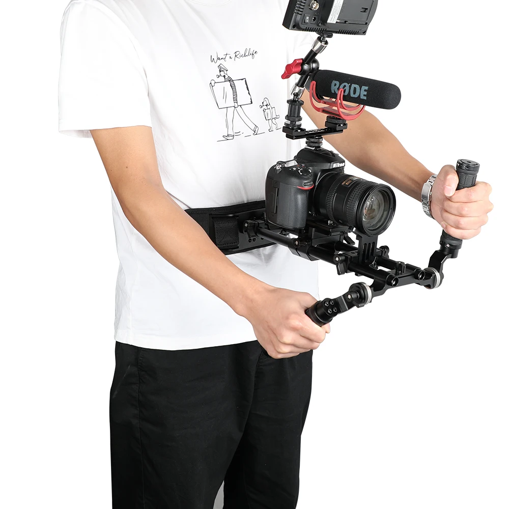 Sistema de Apoio Ajustável com Suporte de Lente para Câmeras Kayulin Peito Estabilizador Dupla Aperto 360 ° Dslr dv Mão - Image 3