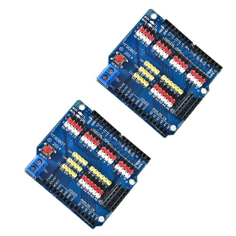 2Pcs ShengYang Sensor Shield Expansion Board for UNO R3 V5.0 Electric Module New Arduino Uno | Компьютеры и офис