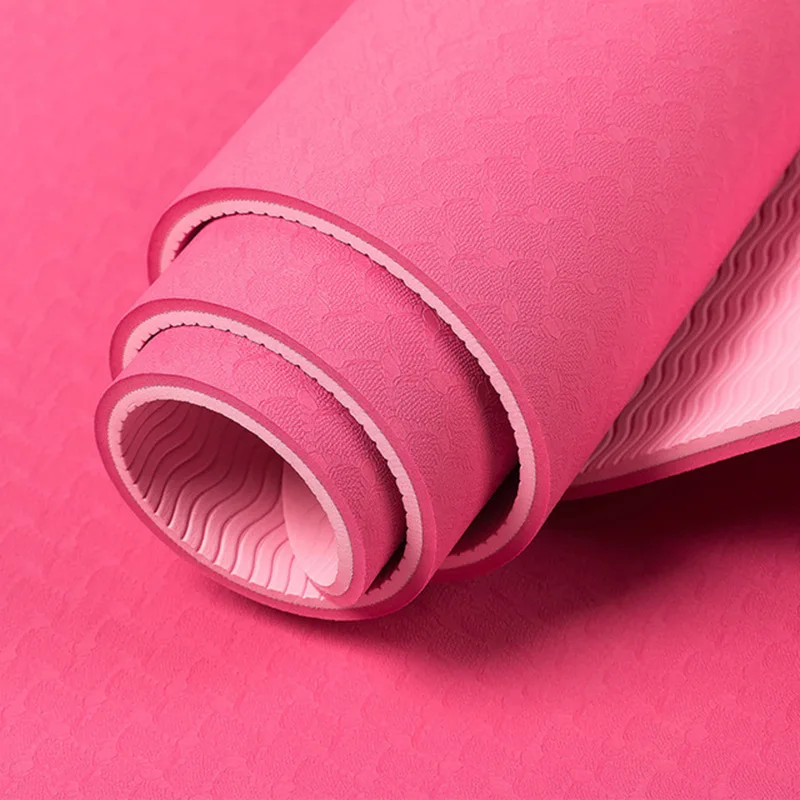 Aidenkid для начинающих 6 мм толстый зеленый нетоксичный и безвкусный TPE коврик для занятий фитнесом, йогой домашний нескользящий танцевальный коврик 183 см* 61 см