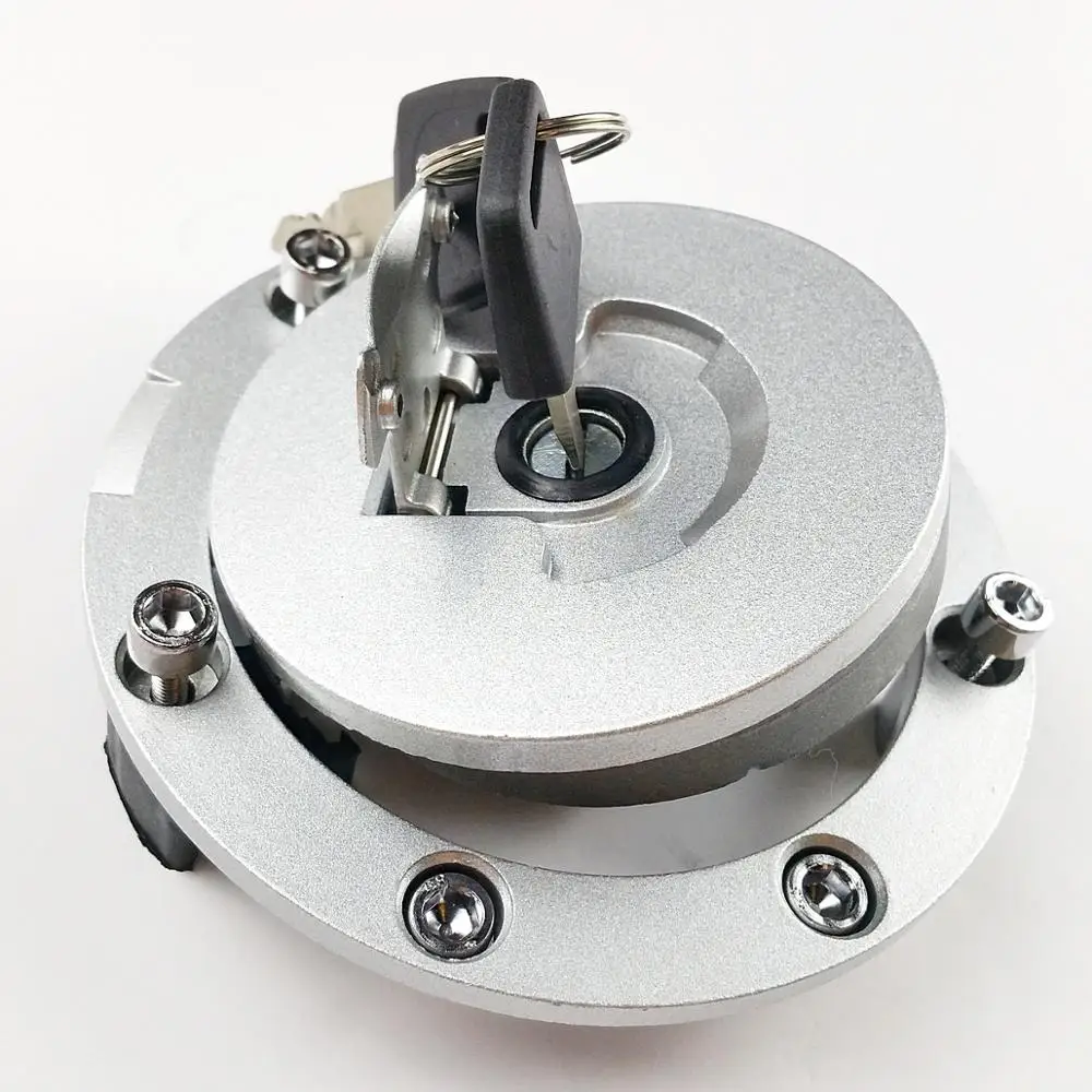 Chrome Motorcycle Aluminum Fuel Gas Cap With Cover Key Set For Honda