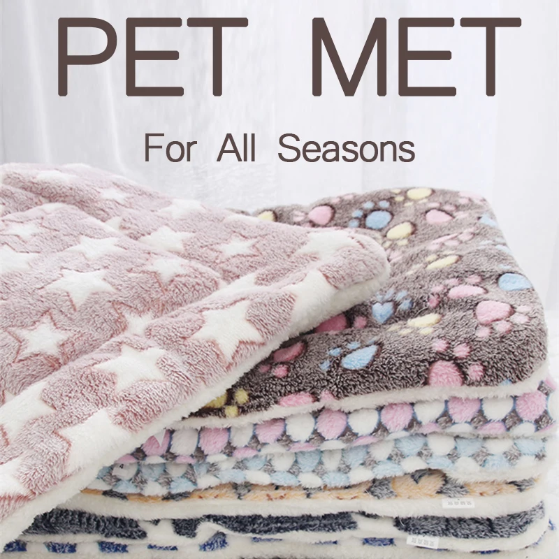 

Pet Blanket Dog Bed Cat Mat Soft Coral Fleece Winter Thicken Warm Sleeping Beds for Small Medium Dogs Cats Pet Supplies