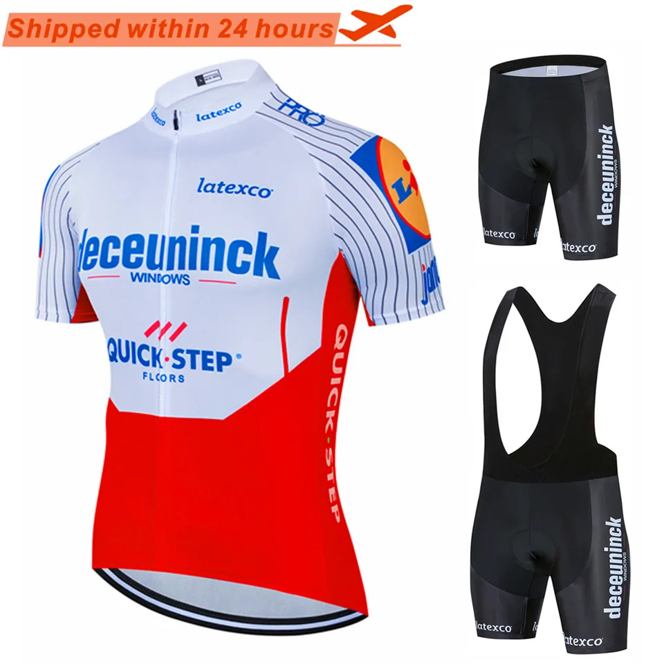 2021 быстрый шаг Deceuninck короткий рукав Велоспорт Джерси комплект комбинезоны брюки