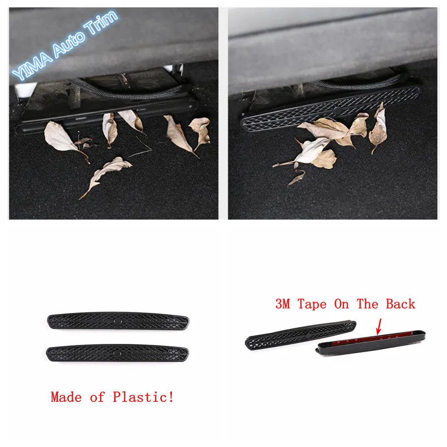 

Car Seat Bottom AC Air Duct Vent Anti-blocking Plastic Cover For Mercedes Benz A Class W177 / B Class W247 / GLB 2019 - 2021