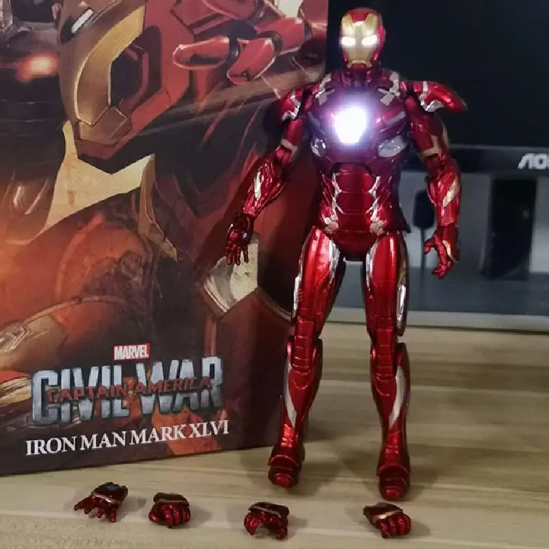 18 см Мстители Железный человек Mk46 светильник ка Marvel супергерой экшн-фильмы