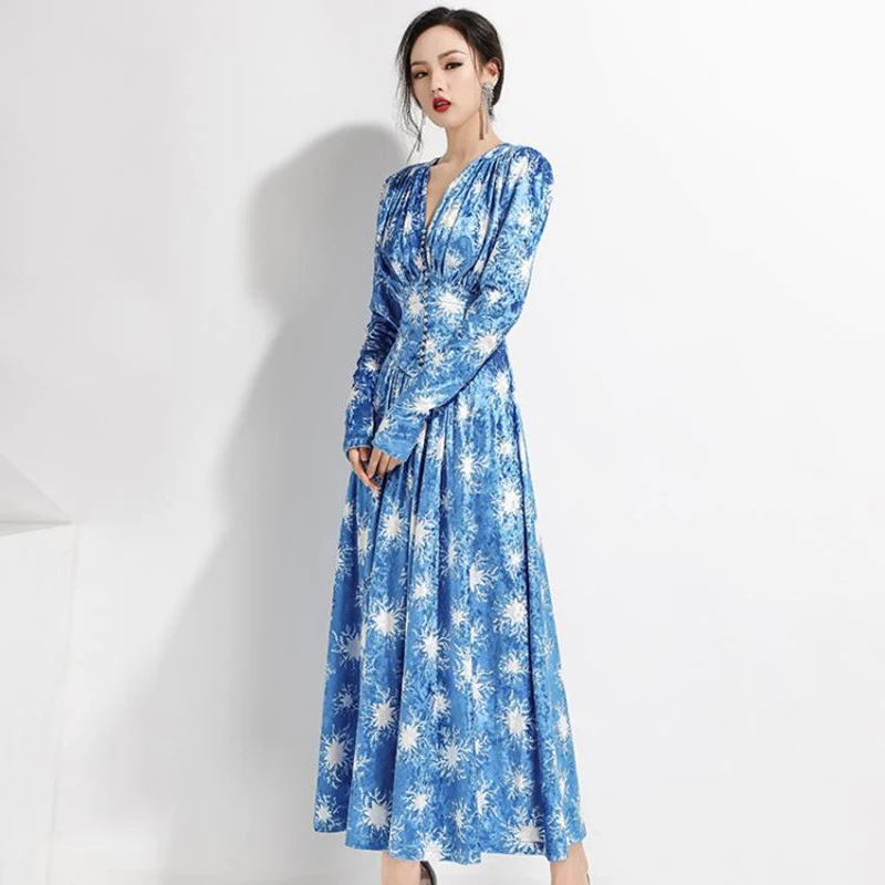 aqua blue velvet dress