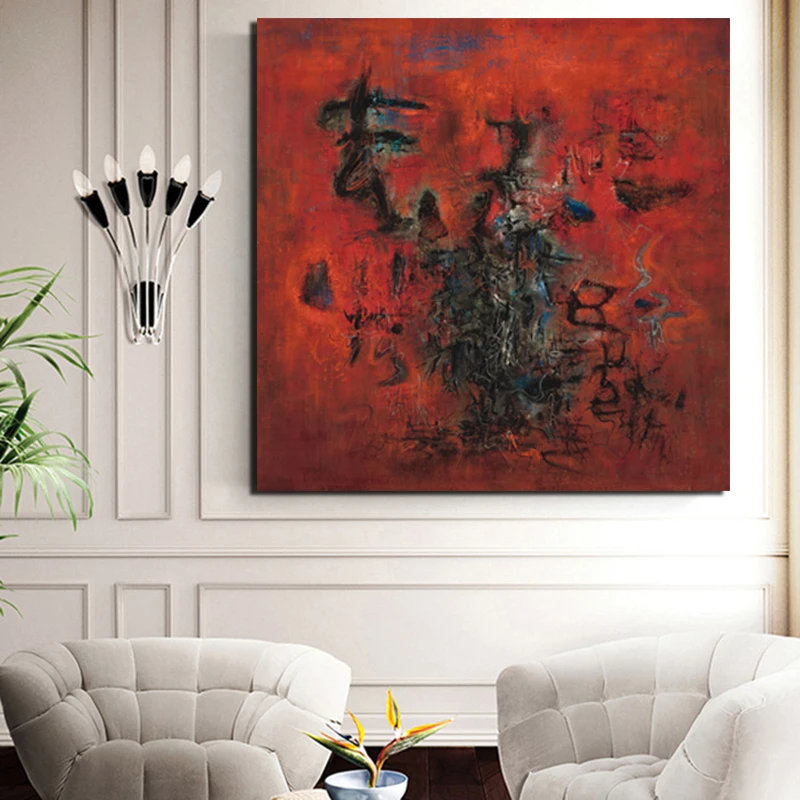 

Zao Wou Ki Cuadros Nordic Poster Canvas Painting Posters Prints Marble Wall Art Painting Decorative Pictures Modern Home Decor