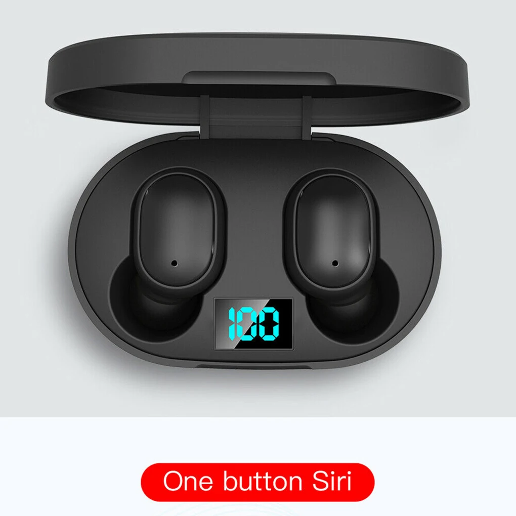 E6S TWS Bluetooth 5 0 Wireless Earphone For Redmi Earbuds LED Display Bluetooth V5 0 Headsets with Mic For iPhone Huawei