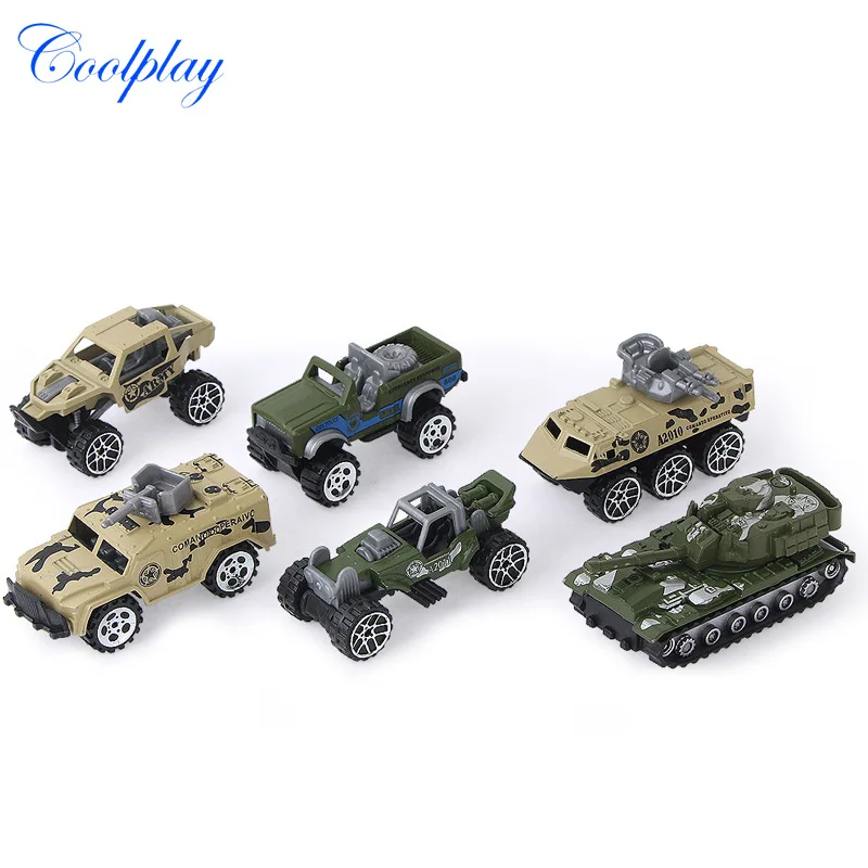 Sliding Alloy Military Car Alloy Toy Military Car Model Mini Model CHILDREN'S Toy Military Car Boxed