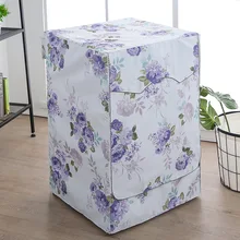 Бытовая Пылезащитная ткань для стиральной машины пылезащитный чехол водонепроницаемый пион фиолетовый узор высокое качество