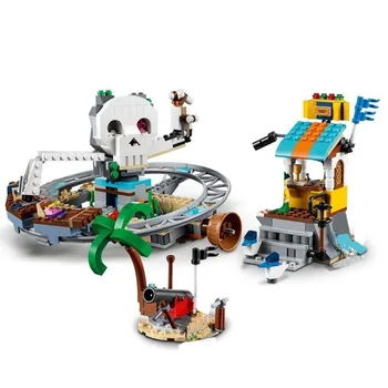 

Creators Builerds Set Pirate Roller Coaster 3 In 1 Lepinblock City Creator 31084 DIY Building Block Educational Toy Gifts