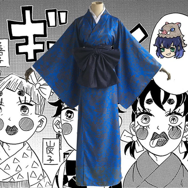 Anime Comic Demon Slayer Kimetsu no Yaiba Cosplay Costumes Hashibira Inosuke Costume Japanese Kimono Uniforms Clothes | Тематическая