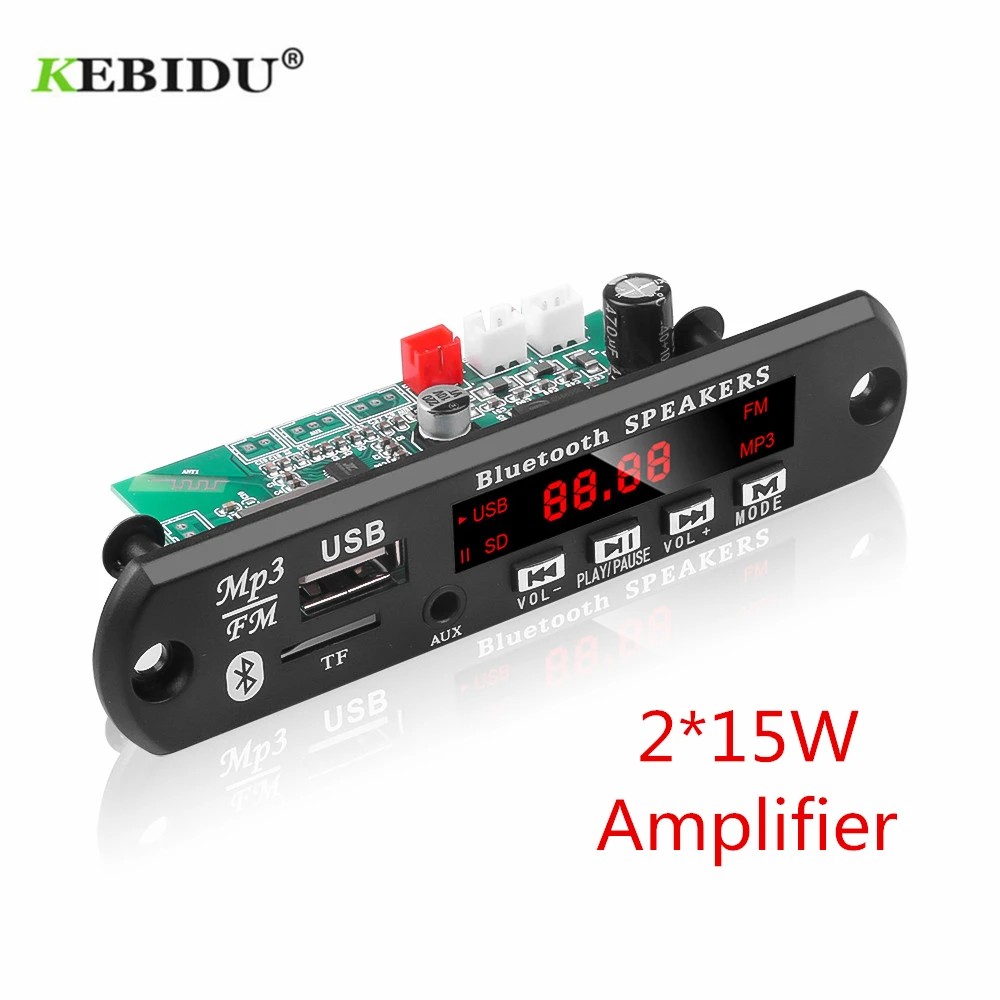 KEBIDU автомобильный аудио USB TF FM радио модуль беспроводной Bluetooth 12 в MP3 WMA декодер