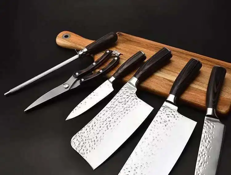 Кованый нож кухонный молоток набор ножей из 10 штук