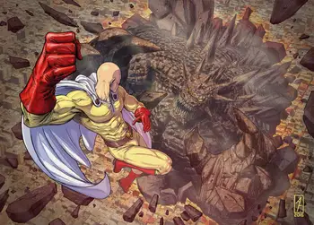 

Living Room Poster One Punch Man Original Design Anime Wall Art Print,20 x 28 Inches,No Frame