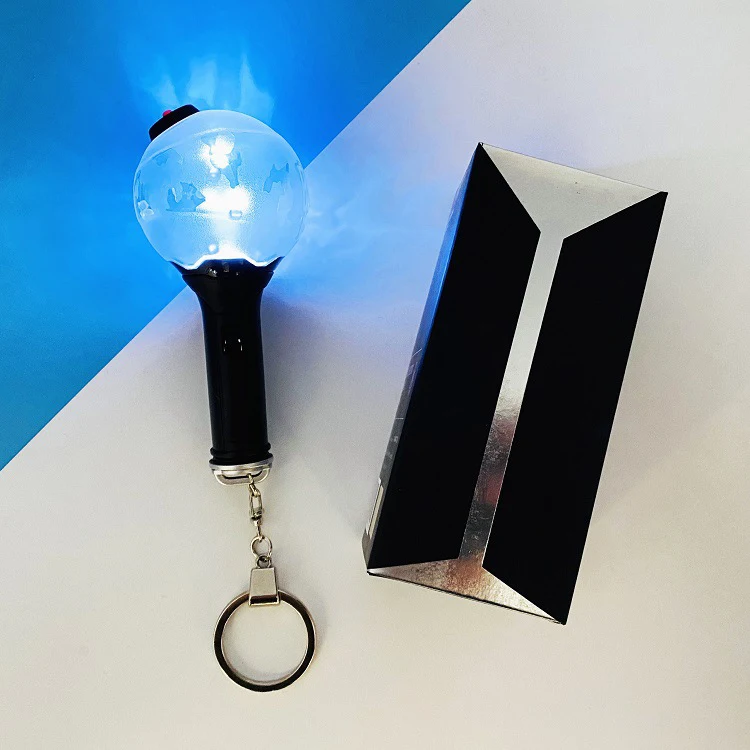 

Kpop Bangtan Boys Ver3 Mini Lightstick Keychain K-pop Concert ArmyBomb VER.3 Light Stick Key Chain Glow Lamp Pendant VER 3