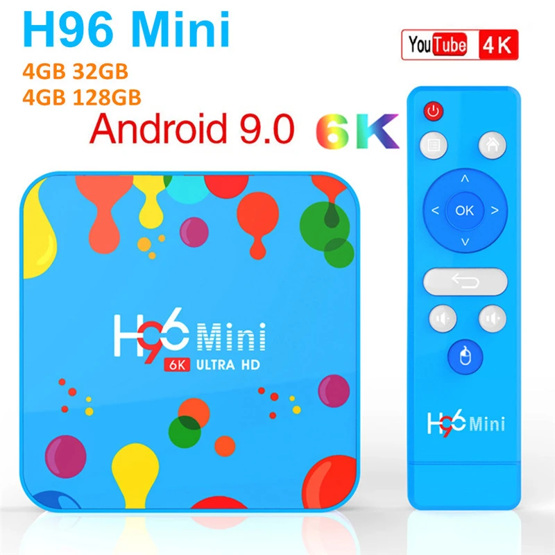 H96 miniH6 Allwinner H6 Смарт ТВ приставка Android 9,0 4G 128G медиаплеер 4K Google голосовой помощник Поддержка WiFi IP tv медиаплеер