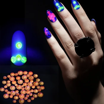 

Nail decoration Flat Round Rhinestones Non Hot Fix Neon MN Flat Back crystals Strass Glow under Ultraviolet Light Dance clothing