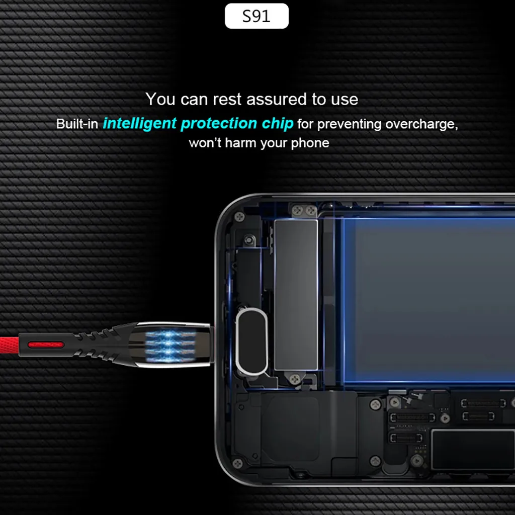 Полностью автоматическое отключение питания мини USB 1 м микро USB прочная линия передачи данных 2.4A высокоскоростное зарядное устройство для телефонов Android кабель zz6