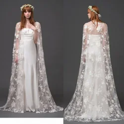 New style white shawl floor-to-ceiling 150cm long bridal cloak, wedding cloak, bridal wedding accessories, bridal lace shawl jac