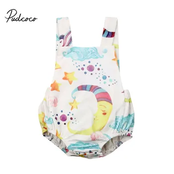 

Children Summer Clothing Newborn Infant Baby Girl Floral Animal Bodysuit Jumpsuit Outfit Sleeveless Backless Sunsuit 0-24M