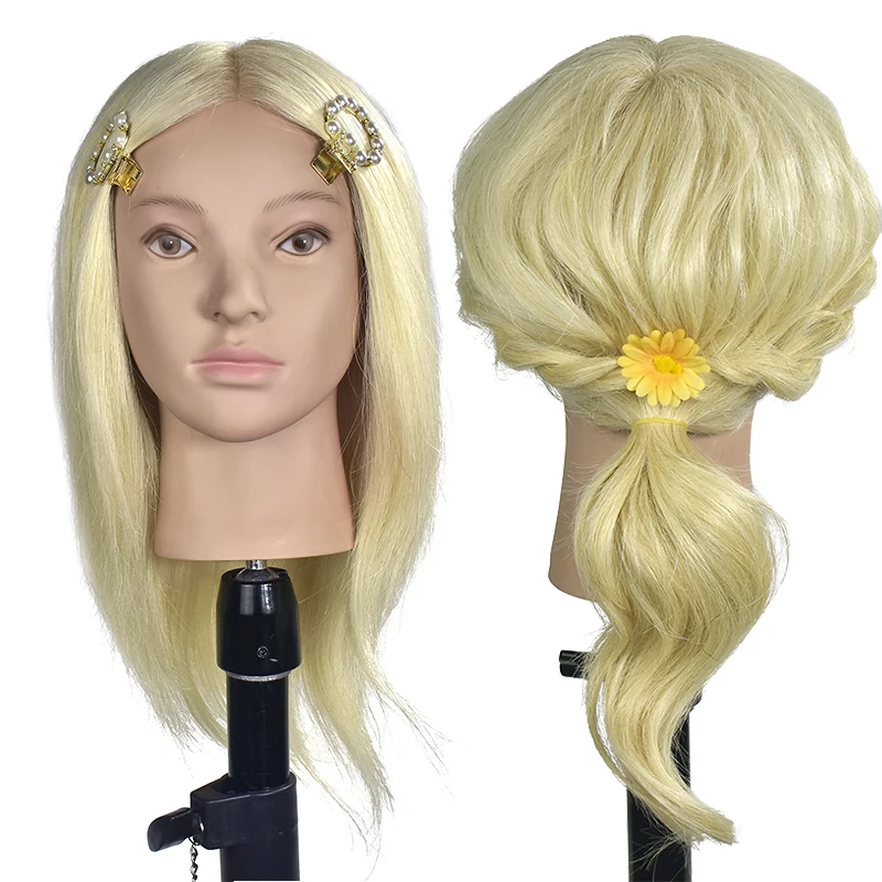 

Professional Blonde Hairdressing Mannequin Head Female Mannequin Hair Styling Training Head Nice Mannequin Head Dolls