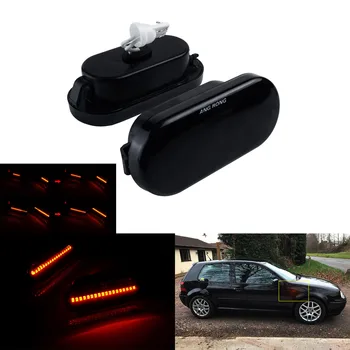 

ANGRONG 2Pcs Dynamic Amber LED Side Marker Indicator Light For VW Seat Ford C-Max Fiesta