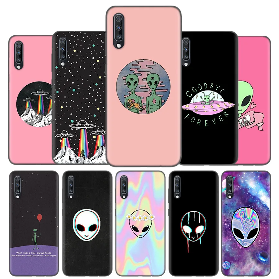 

Silicone Case Cover For Samsung Galaxy A50 A80 A70 A40 A30 A20 A20e A10 A9 A8 A7 A6 Note 8 9 10 Plus 2018 5G Alien Believe UFO