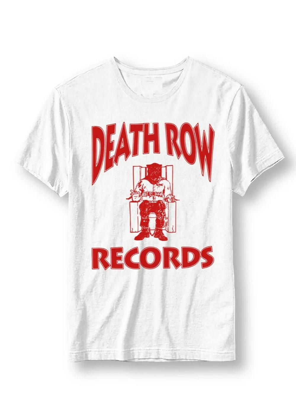 Death Row Records-Record Label Logo (красный)-официальная Мужская футболка хлопковая свободный