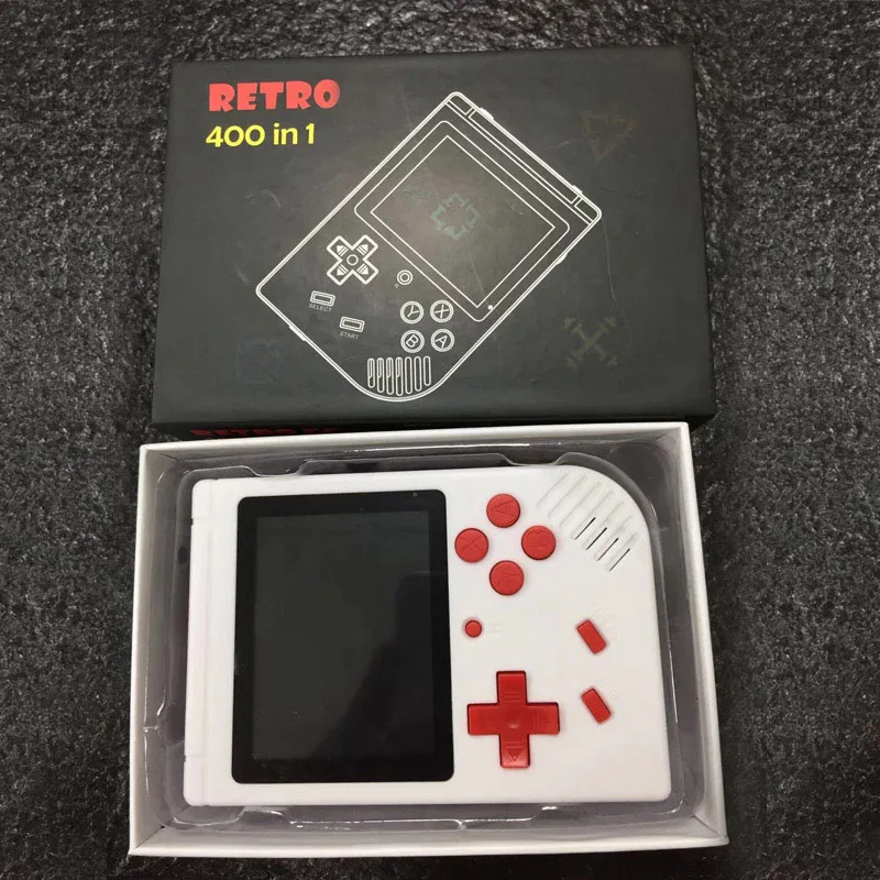Retro Portable Scrub Mini Handheld Game Console 8-Bit 2.8 Inch Color LCD Kids Color Game Player Built-in 129/168/400 games - Цвет: 400 game