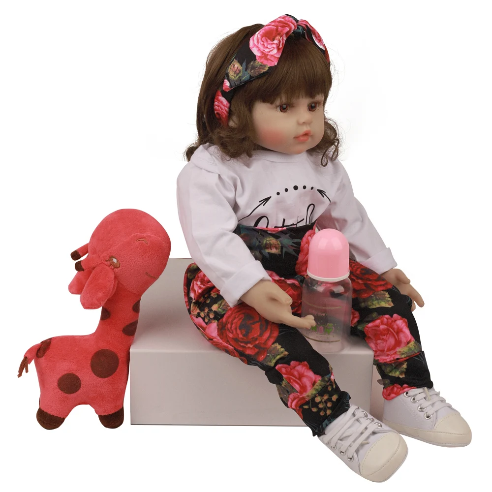 2" прекрасный дизайн Bebe Reborn Baby Doll Мягкие силиконовые реалистичные тканевые куклы модные игрушки для подарок на день рождения праздник 60 см
